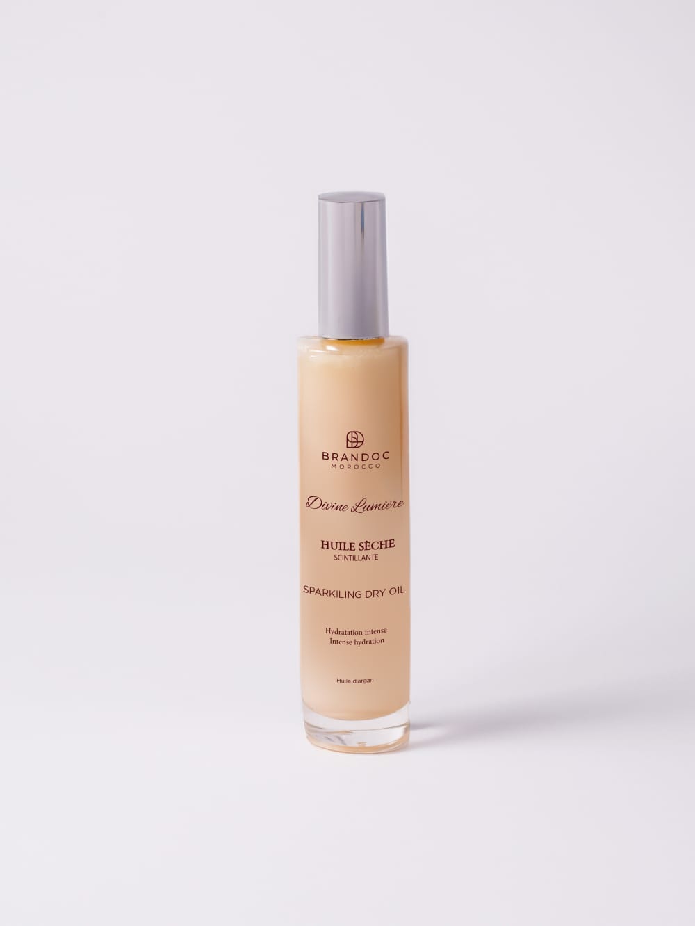 Huile sèche scintillante Divine Lumière à l’argan pour peaux claires et blanches