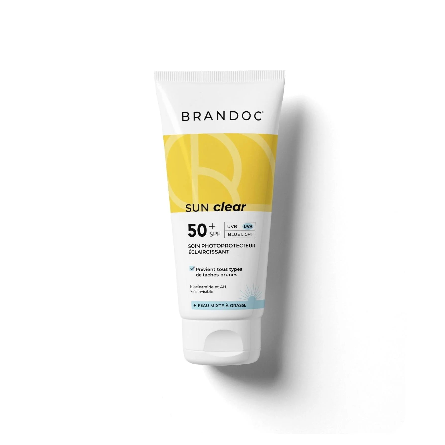 Brandoc Sun Clear 50+ Peaux Mixtes à Grasses
